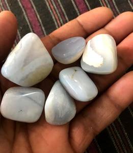 Ágata de encaje azul Natural, piedra preciosa de tamaño libre, tallado de piedras preciosas para el verano, macramé, joyería, cuentas de piedra para la fabricación de joyas - Product Image 1