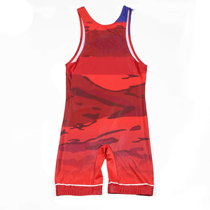 Men's <b>Red</b> Camouflage Print <b>Tank</b> <b>Top</b> With Shorts Quick Dry Sporty Style Sublimation Transfer Print Knitted O-Neck - Product Image 1