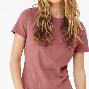 T-shirts classiques en coton à manches courtes et col rond pour femmes - Product Image 1