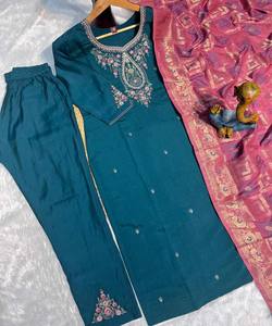 FANCY GEORGETTE BORDADO SECUENCIA TRABAJO TOP BOTTOM CON DUPATTA FESTIVE WEAR PRECIO AL POR MAYOR ROPA ÉTNICA - Product Image 6