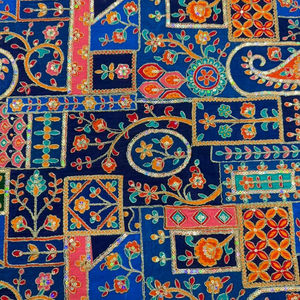 Tissu en crêpe tissé brodé, écologique, pur et naturel, poids moyen, motif teint, respirant, séchage rapide, pour vêtements de femmes et de filles - Product Image 1