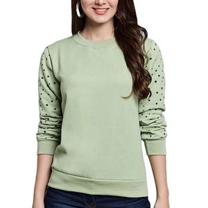 2025 nuevas sudaderas de Invierno para mujer, Jersey 100% de algodón puro con cuello redondo, sudaderas de algodón para mujer a la venta en precio al por mayor - Product Image 3