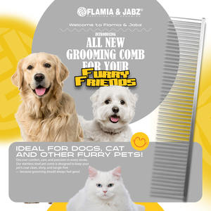 Peine para Mascotas de Acero Inoxidable de Alta Resistencia |   Herramienta Profesional para el Cuidado del Perro, para Desenredar, Eliminar Pelo Muerto y Cuidado Diario - Product Image 2