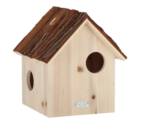 Petite décoration de jardin extérieure fabriquée à la main en bois colibris et écureuil Cages à oiseaux hiver chaud nid suspendu pour un usage quotidien - Product Image 5