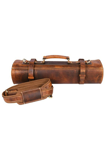 Sac de rangement pour couteaux en cuir durable cousu à la main avec des options personnalisables Étui organisateur de haute qualité pour les outils de cuisine - Product Image 6