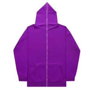 Custom Printing Long <b>Zip</b> Up <b>Hoodie</b> Oversized Streetwear Hooded Sweatshirt With <b>Pockets</b> For Men And Women Wholesale OEM - Product Image 5