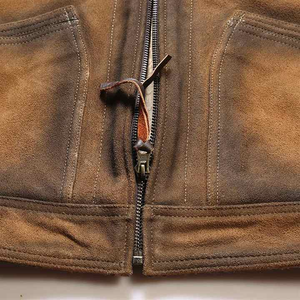 <b>Mens</b> Leather <b>Jacket</b> Cowhide with Hand-rubbed <b>Suede</b> Turn-down Collar Lapel Pocket Custom logo <b>Men</b> Leather <b>Jacket</b> 2025 - Product Image 6
