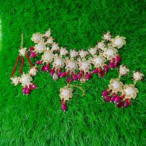 Juego de Joyería de Collar de Estilo Tradicional Indio y Pakistaní al por Mayor para Mujer, Chapado en Rodio, Nuevo Diseño Más Vendido - Product Image 2