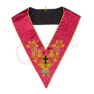 Collar de gran rango de Regalia masónica, logotipo personalizado bordado hecho a mano y diseño bordado - Product Image 2
