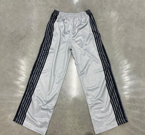 Custom Streetwear Windbreaker Side Stripe Sweatpants Embroidery Logo 100% Cotton Baggy <b>Jogger</b> Nylon Flare Sweat Pant for <b>Men</b> - Product Image 5