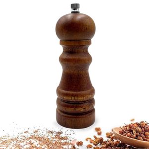 Grano regolabile in legno manuale sale e pepe smerigliatrice elegante spezia per sale marino ed erbe aromatiche - Product Image 1