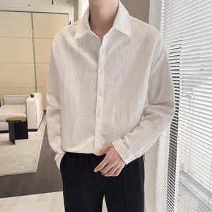 Chemises respirantes de qualité supérieure pour hommes | Chemises à manches longues anti-rétrécies et anti-rides en blanc et noir - Product Image 6