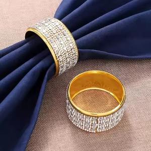 Gold Plated <b>Hammered</b> Metal Napkin Ring for Home Wedding Dinner Party Table Decoration Round Shape Napkin <b>Holders</b> - Product Image 6