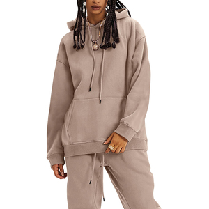 Últimos Conjuntos Deportivos de Invierno Personalizados para Mujer, de Forro Polar, Manga Larga, Estilo Holgado con Hombros Caídos, Ropa Deportiva y Urbana - Product Image 3
