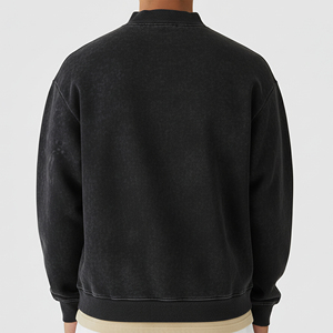 Sudadera con Capucha Extra Grande para Hombre, 100% Algodón Grueso, Lavado Ácido, Cierre de Cremallera, Hombros Caídos, Corte Cuadrado, Invierno, Impresión Personalizada - Product Image 2