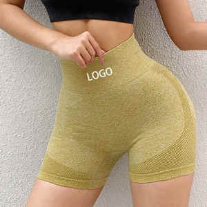 2025 Custom Logo Stretchy Fashion Gym Running Fitness Short Sport <b>Compression</b> High Waist Yoga Seamless Shorts for <b>Women</b> <b>Leggings</b> - Product Image 2