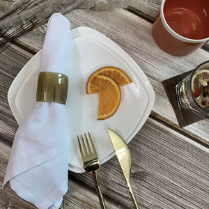 Servilleteros de Cuerno de Búfalo, Porta Servilletas Redondos para Hoteles de Lujo, Restaurantes y Mesas de Boda, Alta Calidad - Product Image 1