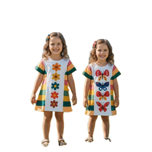 Vestido Elegante con Diseño de Mariposas y Flores para Mujer, Tela Fluida Premium, Modelo AC-EH BCA ID Origin Daily - Product Image 2