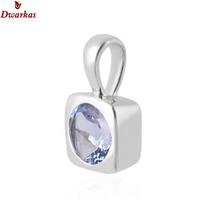 Personality fine fashion jewelry 925 sterling silver natural tanzanite gemstone pendant ready stock <b>cheap</b> price - Product Image 2