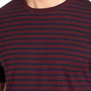 Camiseta personalizada Unisex de gran tamaño lisa en blanco hecha en fábrica para hombres camisetas de manga corta con Diseño a rayas - Product Image 5