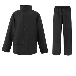 Trajes de lluvia al por mayor de tela increíble para hombres al aire libre impermeable transpirable cuello con capucha traje de lluvia para hombres - Product Image 6