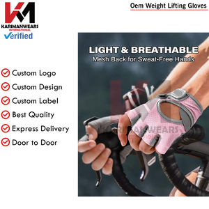 Guantes de Gimnasio para Levantamiento de Pesas, Medios Dedos, Guantes de Entrenamiento, Guantes de Cuero para Levantamiento de Pesas al por Mayor - Product Image 5