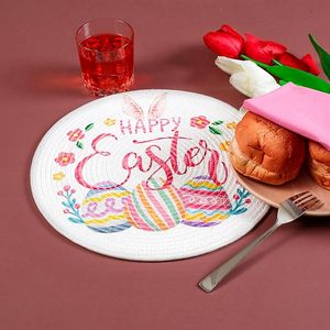 ชุดรูปแบบที่ดีที่สุดสไตล์คลาสสิกลูกปัดแก้วโค้งมนบนโต๊ะอาหารแผ่นรองจานอีสเตอร์มีความสุขสำหรับงานปาร์ตี้ฟังก์ชั่นอื่นๆ - Product Image 2