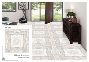 Carrelages de sol en céramique blanc numérique 500x500mm finition mate brillante épaisseur 8mm isolation thermique en porcelaine fabriquée en Inde - Product Image 3