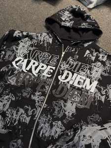 Survêtements à capuche en molleton imprimés intégralement pour hommes, coupe ample, style streetwear, respirants, 380g, OEM - Product Image 4