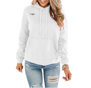 Hot Selling Womens Casual Hoodies <b>Long</b> Sleeve Solid Lightweight Pullover Tops Loose <b>Sweatshirt</b> With Pocket Direct From Factory - Product Image 6