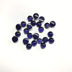 Vivaaz Gems AAA grado alta calidad IGI calibrado azul Natural Iolita cabujón cristal 6mm 7mm parte posterior plana piedra preciosa suelta - Product Image 3