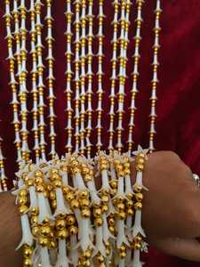 Tuberose and Golden Beads String Flower Garland Birthday <b>Party</b> Decoration Event Decor Wedding Backdrop and <b>Props</b> - Product Image 6