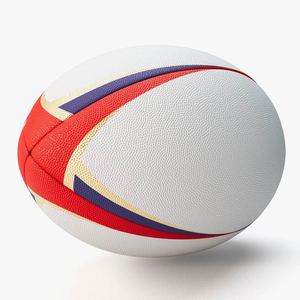 Pelota de Rugby al por mayor de fábrica, pelota de Rugby de cuero PU cosida a máquina de tamaño oficial hecha a medida con logotipo, deportes de entrenamiento - Product Image 2