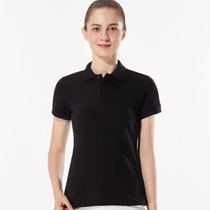 T-shirts POLO 100% coton piqué personnalisé de haute qualité pour femmes, vêtements de travail décontractés et respirants avec design personnalisé - Product Image 3