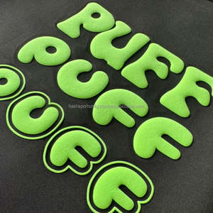 Camiseta de algodón grueso para hombre, fabricada al por mayor, personalizada, extragrande, con estampado 3D de espuma en relieve - Product Image 4