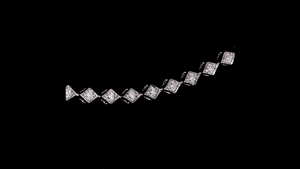 Collier en diamant de laboratoire à ligne unique |   Serti de petits diamants |   Chaîne de luxe minimaliste - Product Image 4