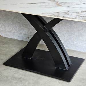 Mesa de Comedor Rectangular Extensible Moderna con Tapa de Cerámica y Patas de Hierro 160x90cm BA68179 - Product Image 6