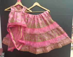 Filet de broderie pour filles, vêtement de fête traditionnel, Design Chaniya choli Lengha, vente en gros - Product Image 4