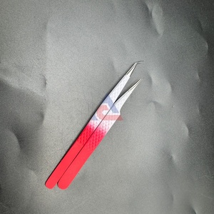 แหนบสแตนเลสเพื่อการต่อขนตาแบบสองสีผงเคลือบขนตาสำหรับยกขนตา - Product Image 1