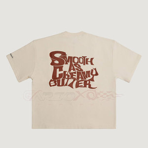 T-shirt graphique à imprimé bouffant pour hommes avec tissu respirant 100% coton et coupe à l'épaule pour hommes Streetwear T-shirt à imprimé bouffant - Product Image 5