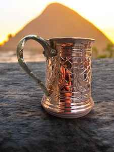 Lujo al por mayor Mocktail cobre vidrio Metal alta textura pulida diseño impreso cobre vidrio para Hotel y restaurante de la India - Product Image 1