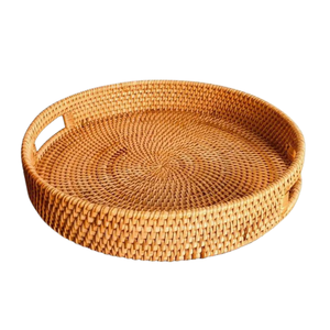 ศิลปะการทอผ้าหวาย: ถาดทำด้วยมือสำหรับพื้นที่อยู่อาศัยที่เป็นธรรมชาติและยั่งยืน - Product Image 1