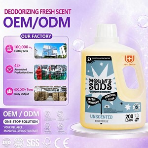 Detersivo Liquido Molly's Suds per Pelli Sensibili <span class=keywords><strong>HE</strong></span> 2x Concentrato Senza Profumo 100 <span class=keywords><strong>Fl</strong></span> oz (200 Lavaggi) per Lavatrice - Product Image 1