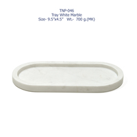 Plateau de service ovale élégant en marbre naturel, design moderne artisanal pour l'organisation de table, décoration intérieure, cadeau de luxe pour mariage