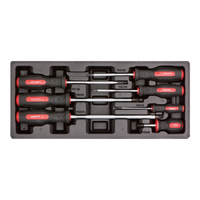 Organisateur de tiroir BMC en plastique moulé par soufflage pour tournevis Phillips M1, noir, insert 1/3 pour armoire, TB01M109, rangement d'atelier