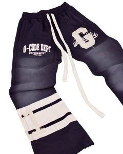 <b>Men's</b> Distress <b>Embroider</b> Sweatpants Heavyweight <b>Jeans</b> Patches <b>Embroider</b> Trouser <b>Men</b> Breathable Sun Faded Sweat Pants <b>Mens</b> - Product Image 2