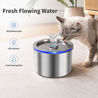 2,2L 4L Steckbarer Edelstahl-Katzenbrunnen mit Blumenfluss-Design, automatischer Haustier-Wasserspender für Katzen und Hunde, OEM ODM