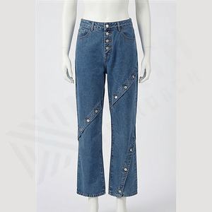 Pantalones Jogger de Mezclilla para Hombre de Alta Calidad, Corte Recto Acampanado, Pantalones Deportivos, Logotipo Personalizado, Venta al por Mayor, OEM, Lavado, Color Personalizado - Product Image 1