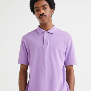 Vente en gros de manches courtes pour hommes pour polo Nouveau solide 100% coton été Streetwear Casual Tops - Product Image 3