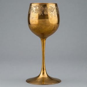 Coupe eucharistique en laiton antique gobelet vintage fabriqué à la main pour communion vin décorations de noël pour les cérémonies spirituelles de l'église - Product Image 2